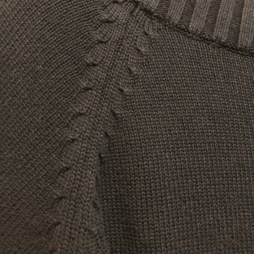 Vintage Navy Boatneck Knit Sweater - Picture 3 of 4